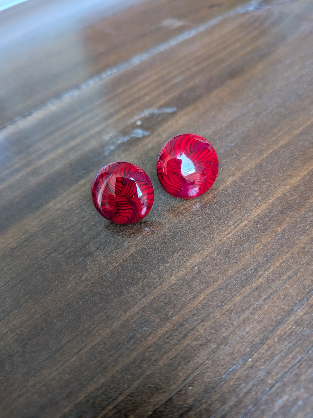 Japanese Glass Stud Earrings From Otaru